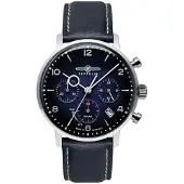 Zeppelin 8086-3-N Herrenuhr Solar Chronograph LZ129 Hindenburg Blau