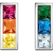 Thomas Sabo Ohrstecker bunte Steine silber