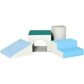 HOMCOM Bausteinset 4er-Set Bausteine Schaumstoffblöcke einfache Reinigung EPE