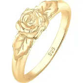 Elli Ring Bandring Rose Blume Vintage Look Trend 925 Silber Elli Gold