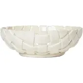 Ferm Living Plait Schale Ø30 Off-White - , Weiß, Keramik