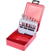 Ks Tools HSS Kegel- und Entgratsenker-Satz, Stahlblechkassette 6-tlg.