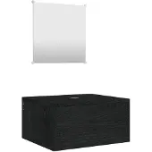 vidaXL 2-tlg. Badmöbel-Set Schwarz Holzwerkstoff