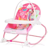 Chipolino Babywippe Enjoy, Stuhl, Schaukelfunktion, Musikfunktion, Spielbogen rosa