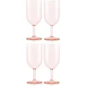 Bodum Weißweinglas Oktett Kunststoff Pink 230 ml (4er-Set)