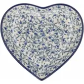 Bunzlau Castle Teller Herz Medium Blue Olive