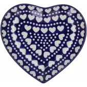 Bunzlau Castle Teller Herz Medium Blue Valentine