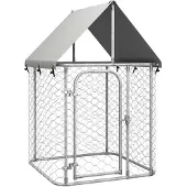 vidaXL Outdoor-Hundezwinger mit Dach 100x100x150 cm