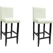 vidaXL Barhocker 2 Stk. Weiß Kunstleder
