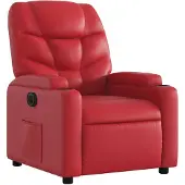 vidaXL Relaxsessel Elektrisch Rot Kunstleder
