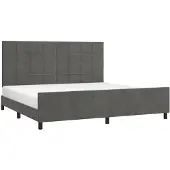 vidaXL Bettgestell ohne Matratze Dunkelgrau 200x200 cm Samt