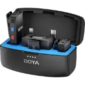 Boya BOYAMIC, Lavalier-Mikrofon, 200 m, Omnidirektional, 20 - 20000 Hz, Kamera-Montageaufnehmer, Schwarz, Blau, Rot
