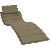 vidaXL Sonnenliegen-Auflage Melange Taupe 186x58x4 cm Stoff