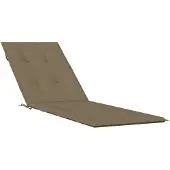 vidaXL Liegestuhl-Auflage Melange Taupe (75+105) x 50 x 4 cm Stoff