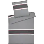 Elegante Soft-Flanell-Bettwäsche-Garnitur Whitman Farbe Anthrazit Größe 135x200+80x80