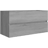vidaXL Waschbeckenunterschrank Grau Sonoma 90x38,5x45 cm Holzwerkstoff