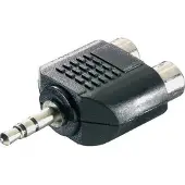 Speaka Professional Klinke / Cinch Audio Y-Adapter (1x Klinkenstecker 3.5 mm