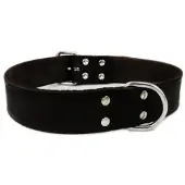Brekz Lederhalsband Schwarz