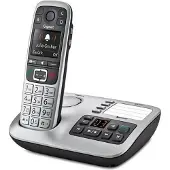 Gigaset E 560 A, DECT-Telefon, Kabelloses Mobilteil, Freisprecheinrichtung, 200 Eintragungen, Anrufer-Identifikation, Schwarz, Silber
