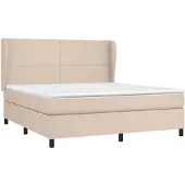 vidaXL Boxspringbett Matratze Cappuccino-Braun 160x200 cm Kunstleder