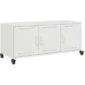 vidaXL TV-Schrank Weiß 100,5x39x43,5 cm Kaltgewalzter Stahl