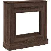 vidaXL Kaminumrandung Braun Eichen-Optik 90x30x90 cm Holzwerkstoff