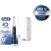 Oral-B iO 7S, Erwachsener, Vibrierende Zahnbürste, Tägliche Pflege, Tiefenreinigung, Zahnfleischpflege, Sensibel, Whitening, Blau, Weiß, 2 min, Blau