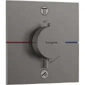 Hansgrohe Fertigmontageset ShowerSelect Comfort E Thermostat, UP brushed black chrome brushed black chrome