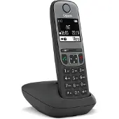 Gigaset AS690, Analoges/DECT-Telefon, Kabelloses Mobilteil, Freisprecheinrichtung, 100 Eintragungen, Anrufer-Identifikation, Schwarz, Grau