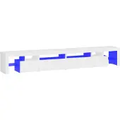 vidaXL TV-Schrank mit LED-Leuchten Weiß 260x36,5x40 cm