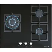 CATA SCI 6021 BK, Schwarz, Integriert, 60 cm, Gaskochfeld, 3 Zone(n), 3 Zone(n)