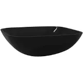 vidaXL Waschbecken Glas 42x42x14 cm Schwarz