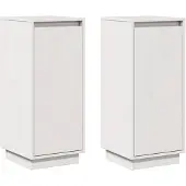 vidaXL Sideboards 2 Stk. Weiß 31,5x34x75 cm Massivholz Kiefer