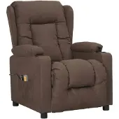 vidaXL Massagesessel Elektrisch Taupe Stoff