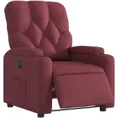vidaXL Relaxsessel Elektrisch Weinrot Stoff