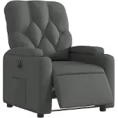 vidaXL Relaxsessel Elektrisch Dunkelgrau Stoff
