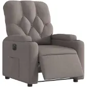 vidaXL Relaxsessel Elektrisch Taupe Stoff