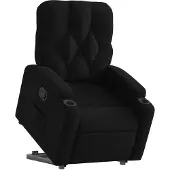 vidaXL Relaxsessel mit Aufstehhilfe Schwarz Stoff