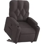 vidaXL Relaxsessel mit Aufstehhilfe Dunkelbraun Stoff