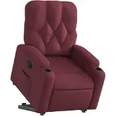 vidaXL Relaxsessel mit Aufstehhilfe Weinrot Stoff
