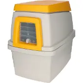 Kerbl Nager Haus Höhle Kaninchenbau Bunny Base Komplettset ca. 58 x 38 x 55 cm Kunstststoff, orange und grau auch als Tr