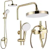 REA Duschgarnitur Bloom White Gold