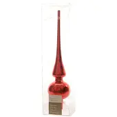 Ksd Kaemingk Christbaumschmuck Christbaumspitze Glas 6 x 26 cm Weihnachtsrot Glaenzend
