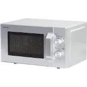 Sharp R204S, Arbeitsplatte, Solo-Mikrowelle, 20 l, 800 W, Drehregler, Silber