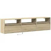 vidaXL TV-Wandschrank mit LED Sonoma-Eiche 180x31x45 cm