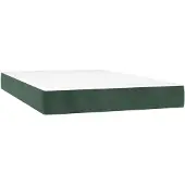 vidaXL Taschenfederkernmatratze Mittel Dunkelgrün 120x220x20 cm Samt