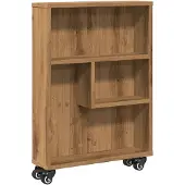 vidaXL Aufbewahrungswagen Schmal Artisan-Eiche 48x13x68 Holzwerkstoff
