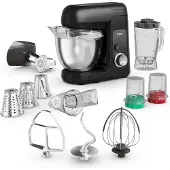 Tefal Bake Partner QB525838, 4,6 l, Schwarz, Drehregler, 1,5 l, Schlagen, Kotelett, Schleifen, Kneten, Mixen, 10 Eier