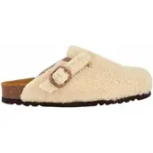 Scholl Clog Fae New Synthetic Shearling Damen Cream-Schuhgröße 35