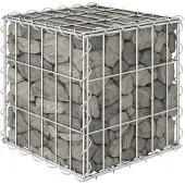 vidaXL Würfel-Gabionen-Hochbeet Stahldraht 30x30x30 cm